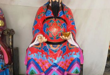 重庆玻璃钢彩绘文财神神像雕塑