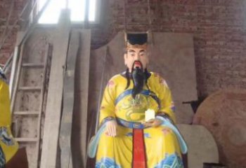 重庆玻璃钢彩绘文财神寺庙神像雕塑