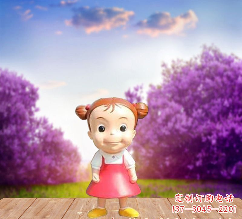 重庆精美玻璃钢卡通小女孩雕塑