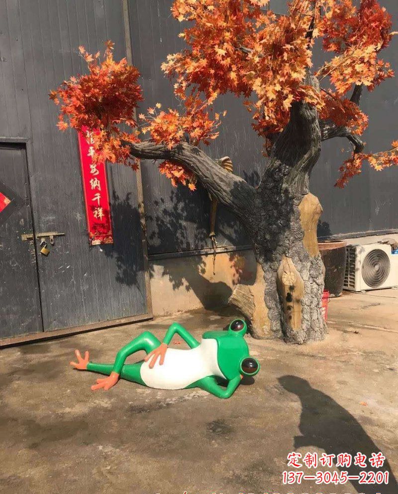 重庆玻璃钢青蛙雕塑