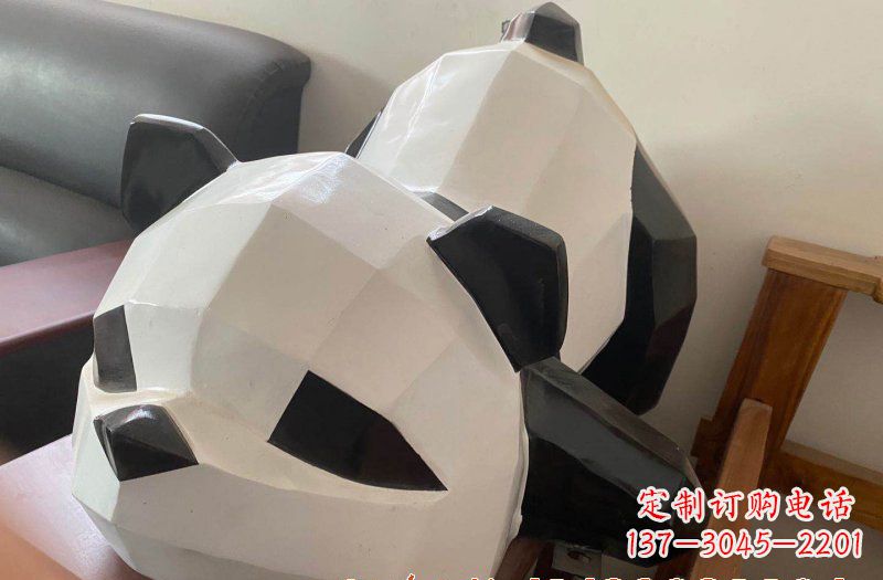 重庆玻璃钢切面熊猫雕塑