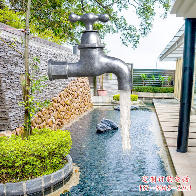 重庆玻璃钢水龙头喷泉雕塑精美绝伦