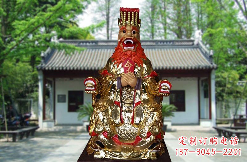 重庆玻璃钢制作的金龙王雕塑
