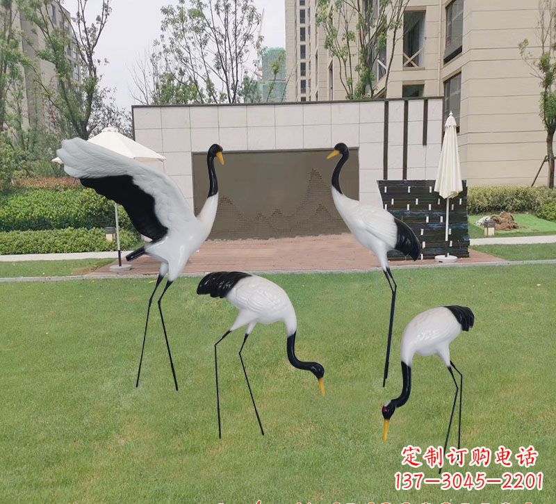 重庆精美玻璃钢仙鹤雕塑