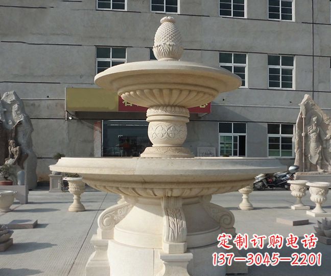 重庆菠萝式喷泉小区景观石雕