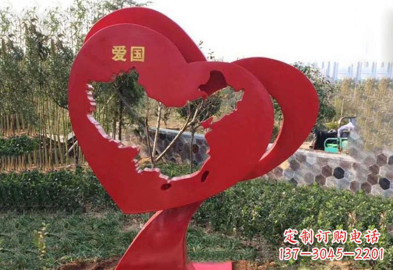 重庆不锈钢爱国镂空中国地图雕塑