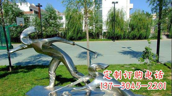 重庆不锈钢冰壶运动雕塑