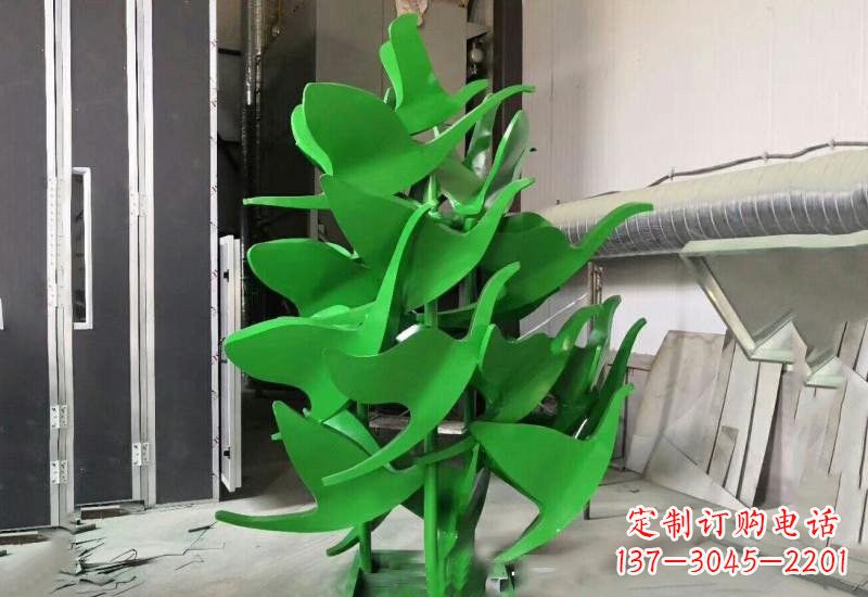 重庆不锈钢彩色抽象大雁雕塑