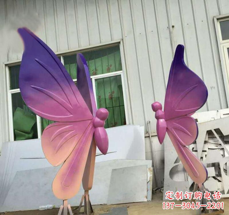 重庆不锈钢彩色蝴蝶雕塑