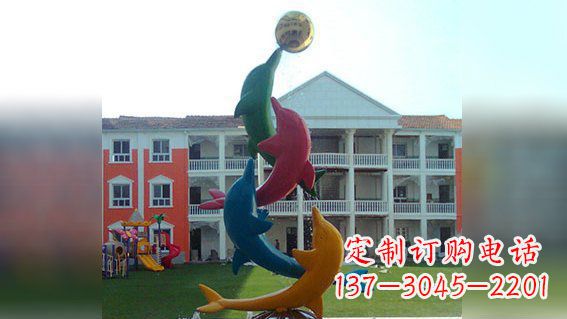 重庆精美不锈钢海豚雕塑
