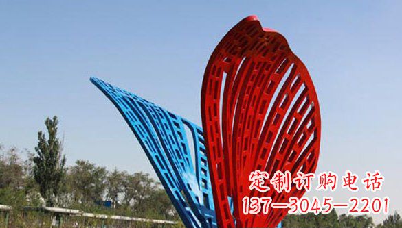重庆不锈钢蝴蝶雕塑美丽的实物表达