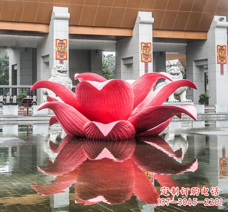 重庆不锈钢彩色莲花雕塑——艺术之美