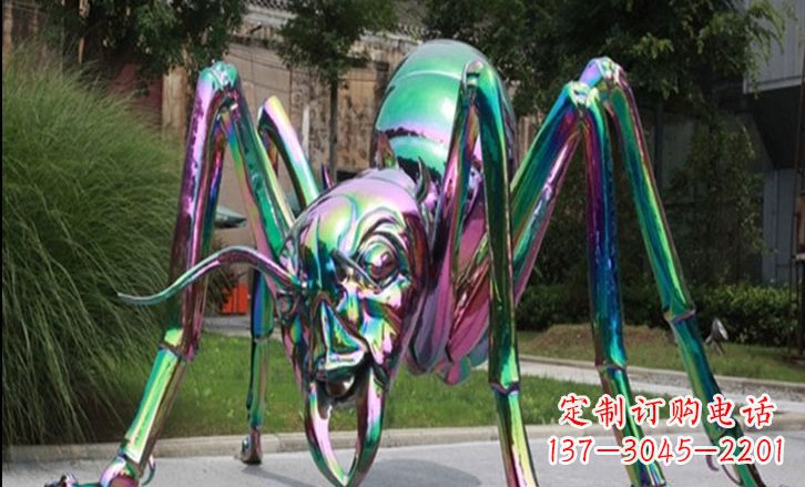 重庆不锈钢彩色蚂蚁雕塑艺术美化公园景观