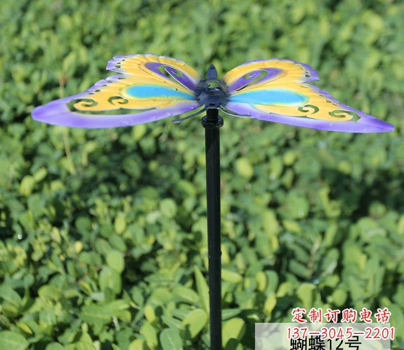 重庆不锈钢彩色园林蝴蝶雕塑