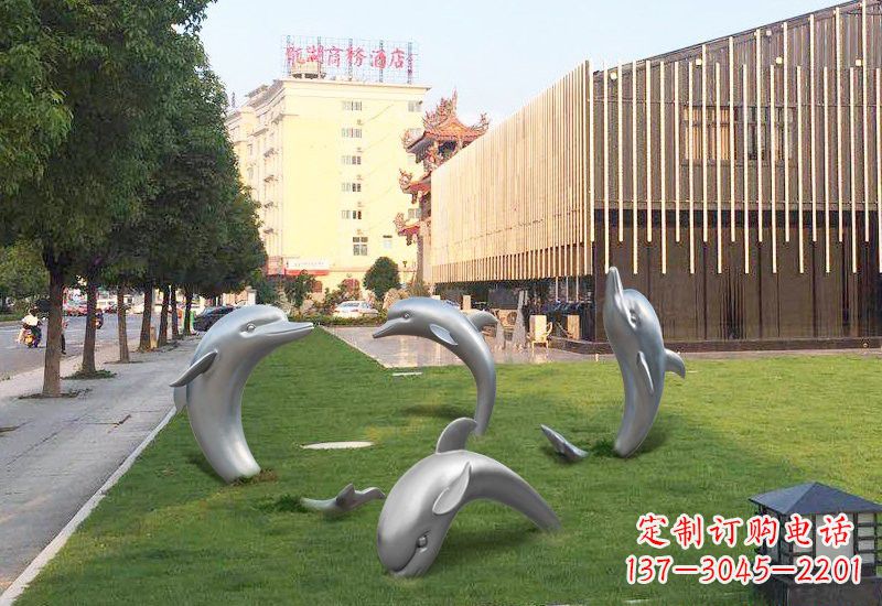 重庆不锈钢海豚雕塑艺术与环保的完美结合