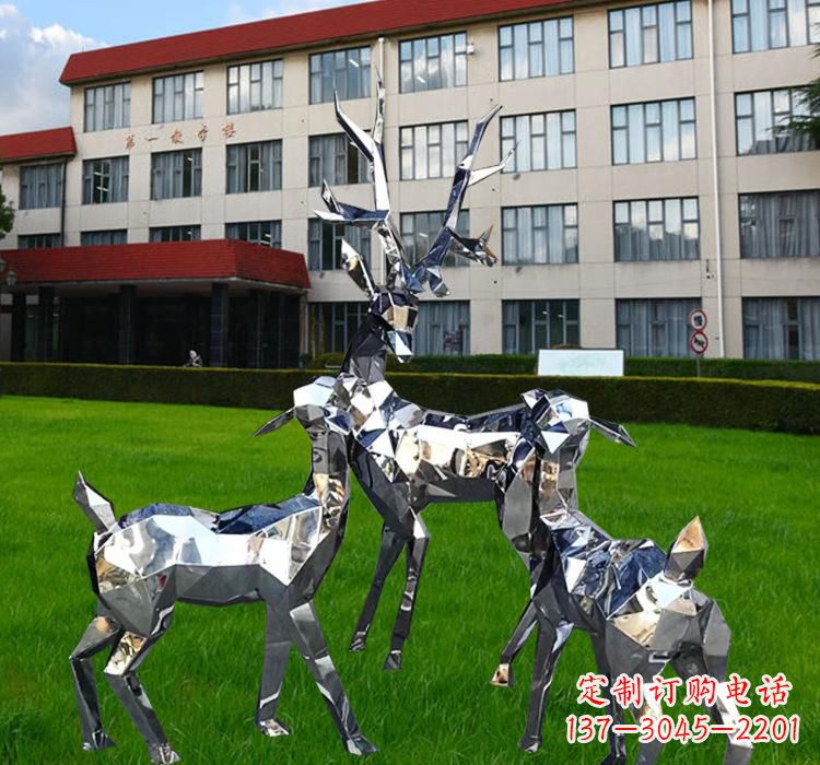 重庆不锈钢麋鹿雕塑美观耐用的艺术品