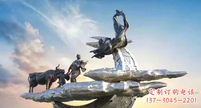 重庆不锈钢嫦娥奔月雕塑