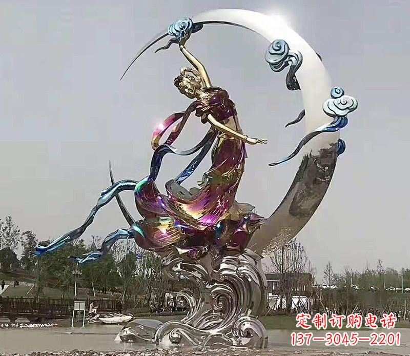 重庆不锈钢嫦娥奔月雕塑