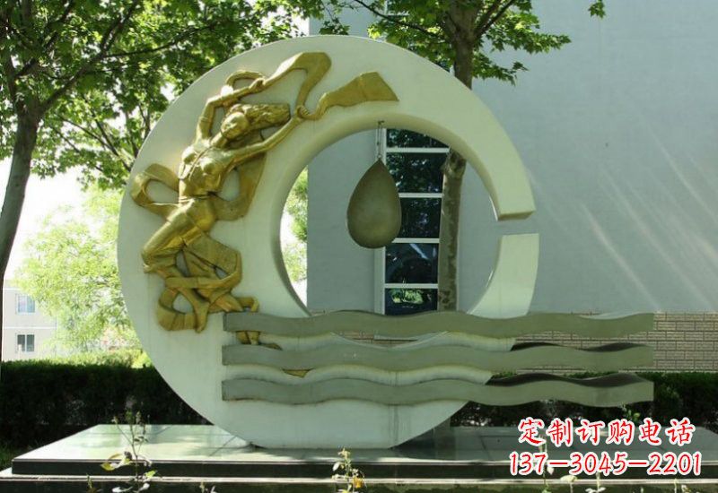 重庆不锈钢嫦娥奔月雕塑——传承中华文化