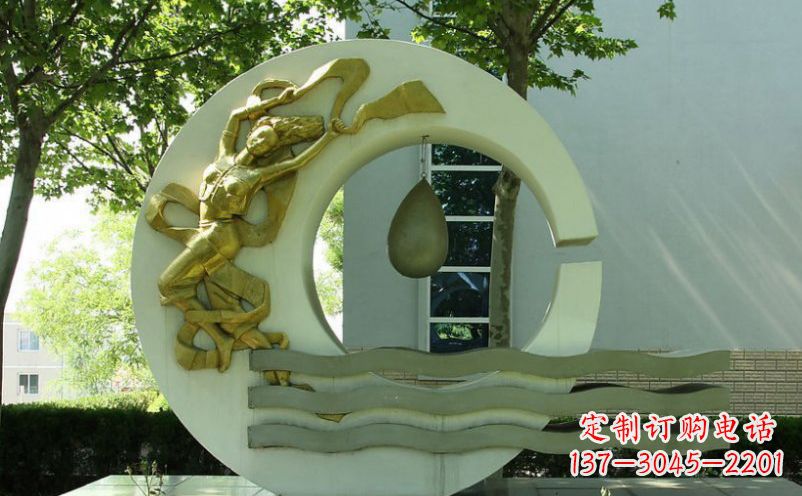 重庆不锈钢嫦娥奔月景观雕塑