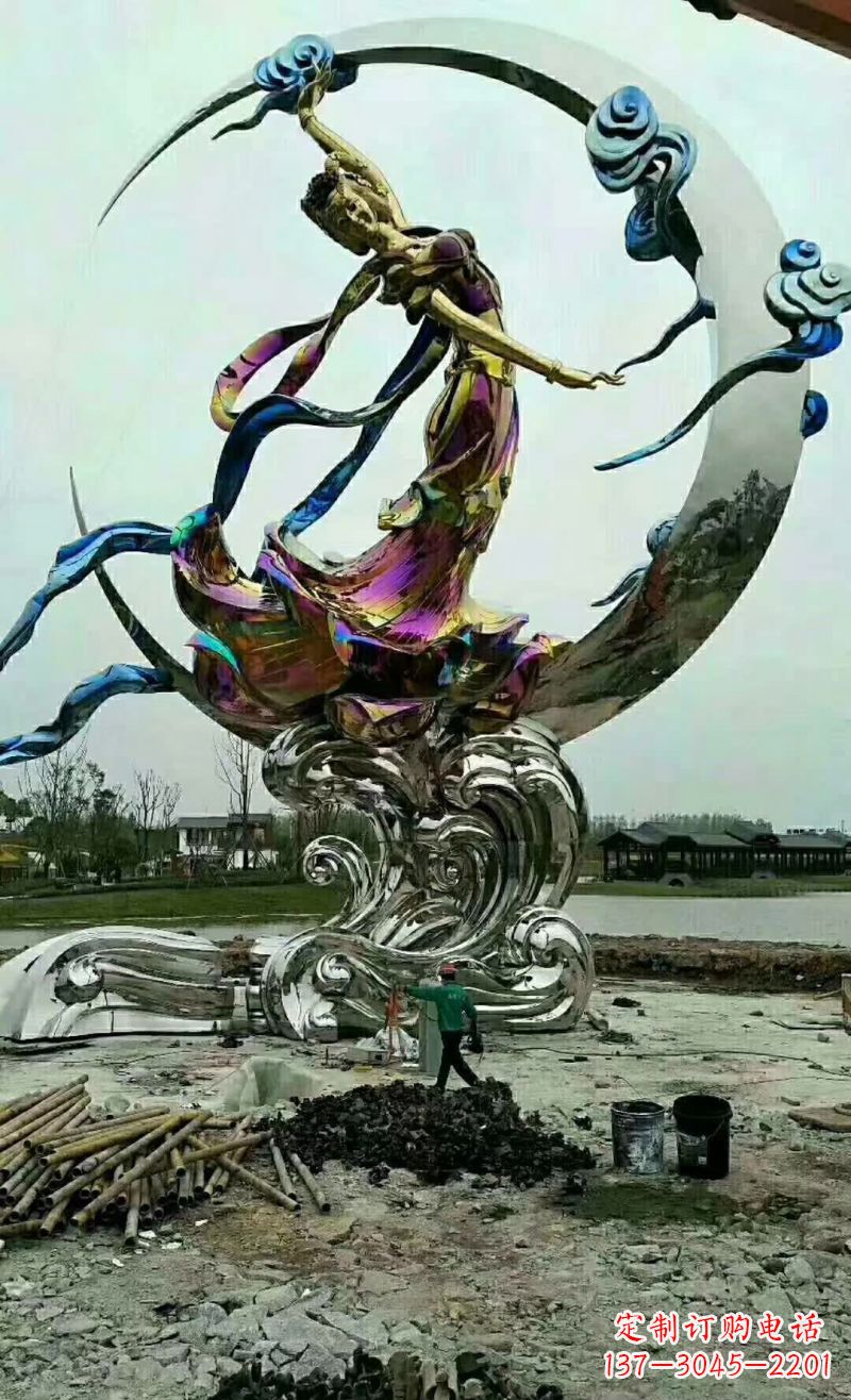 重庆不锈钢嫦娥奔月雕塑