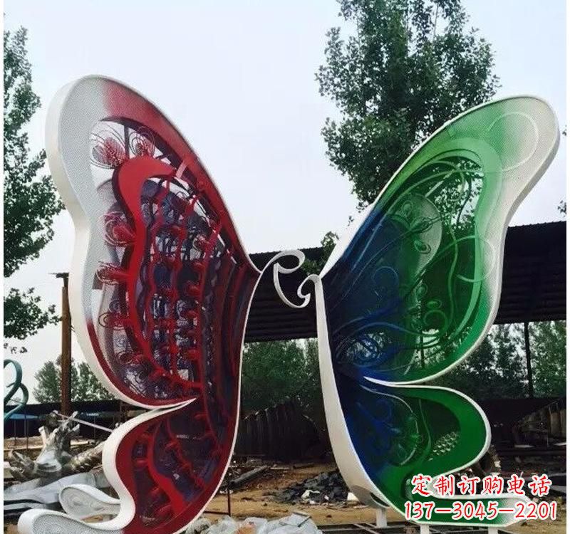 重庆不锈钢城市彩色蝴蝶雕塑——美丽的视觉盛宴