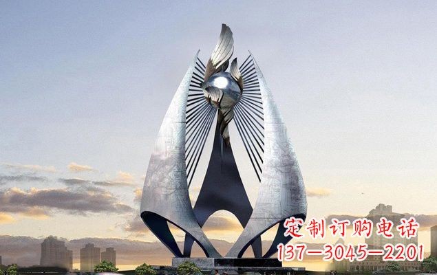 重庆不锈钢城市抽象船帆雕塑设计图
