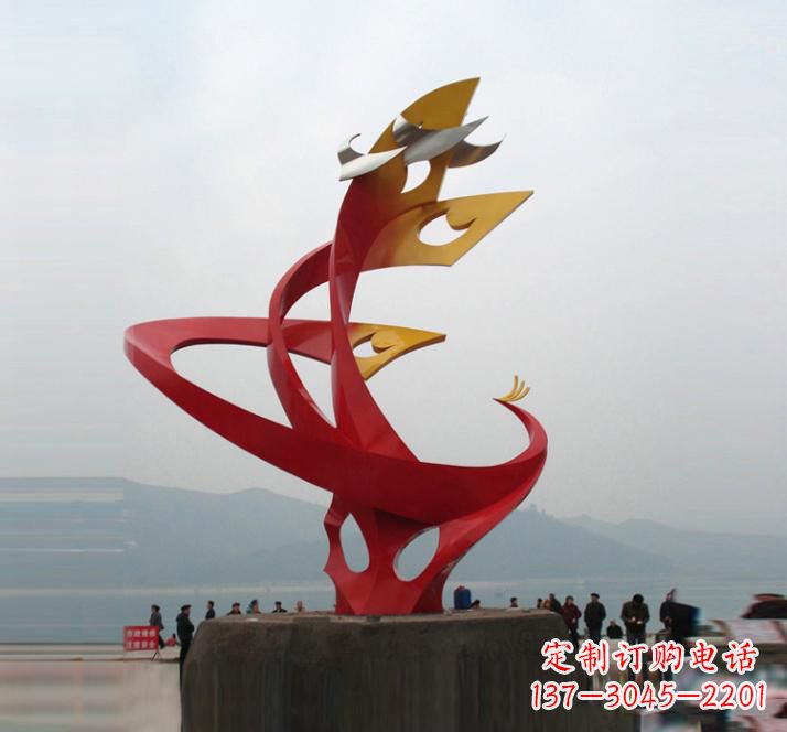 重庆不锈钢城市抽象凤凰雕塑