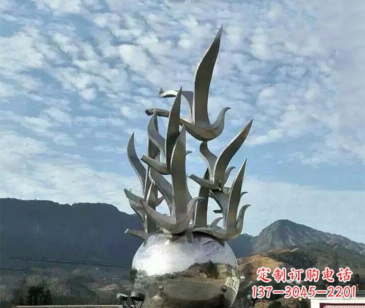 重庆不锈钢地球雕塑为和平呼唤