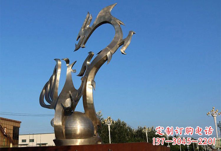 重庆不锈钢龙凤雕塑以艺术传承文化