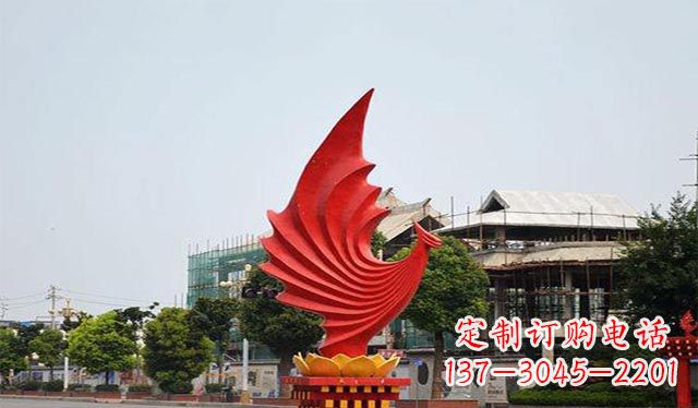 重庆不锈钢凤凰雕塑象征着城市繁荣