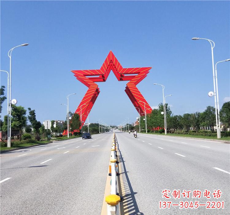 重庆不锈钢城市拱门雕塑一座精美的艺术作品