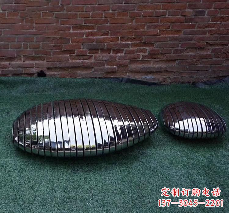 重庆不锈钢城市镜面鹅卵石雕塑