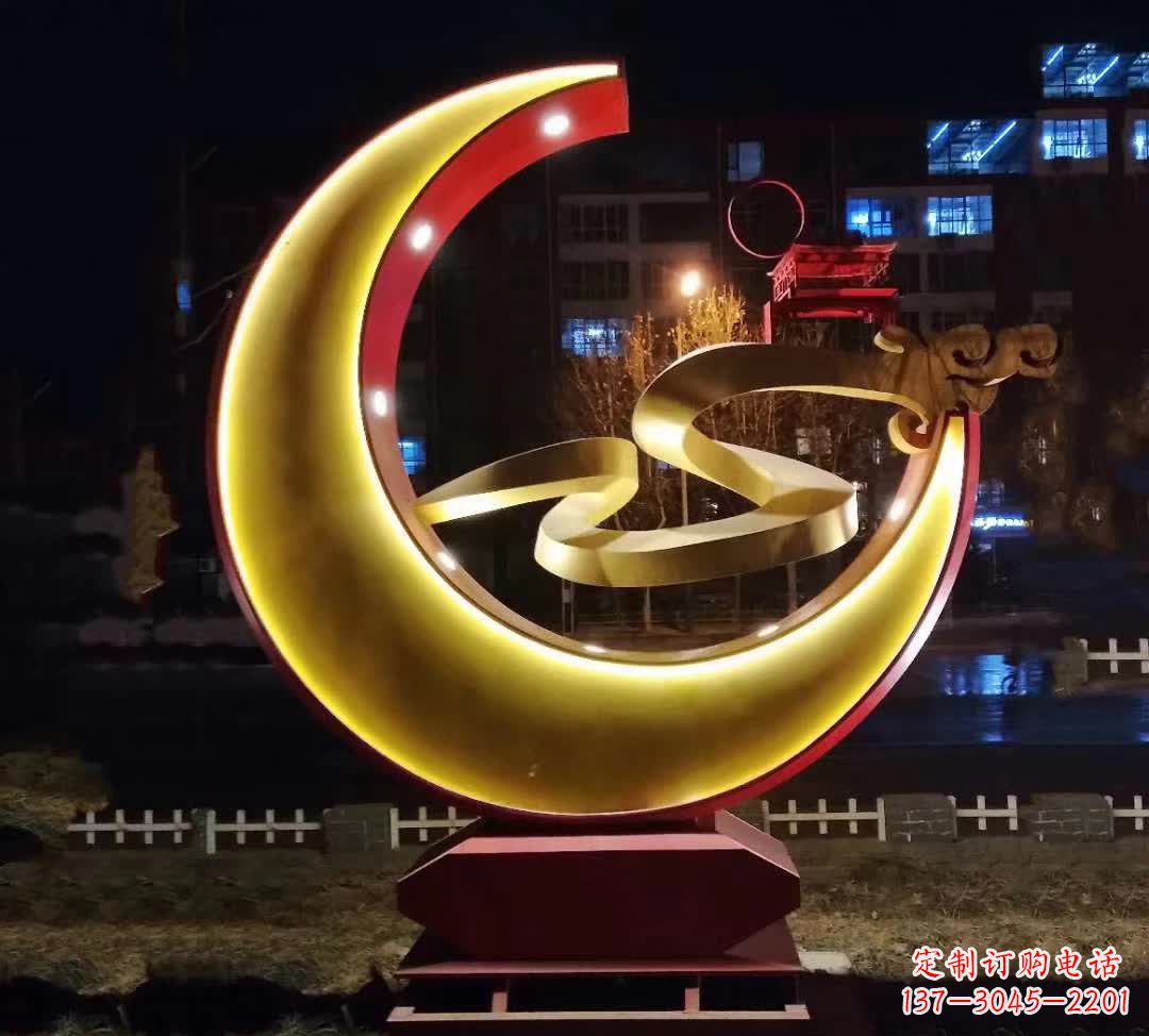 重庆不锈钢城市月亮雕塑1