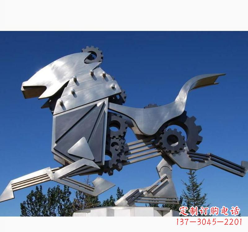 重庆不锈钢齿轮飞马雕塑精致细腻的艺术品