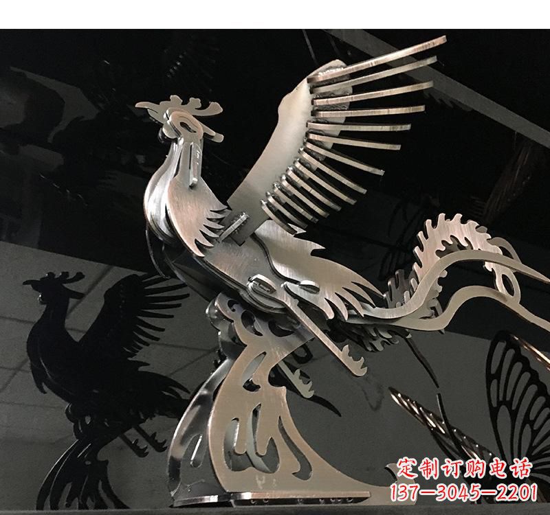 重庆不锈钢齿轮凤凰雕塑