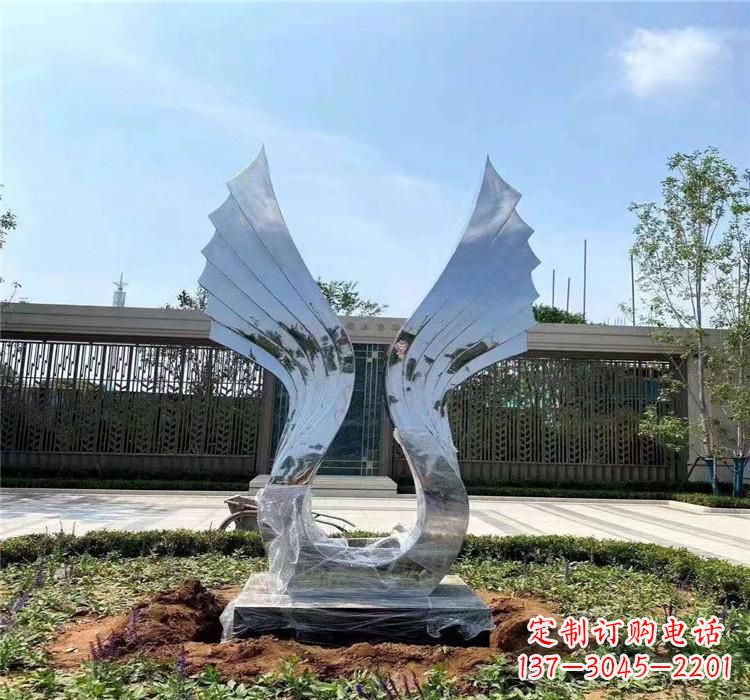 重庆精美不锈钢翅膀雕塑