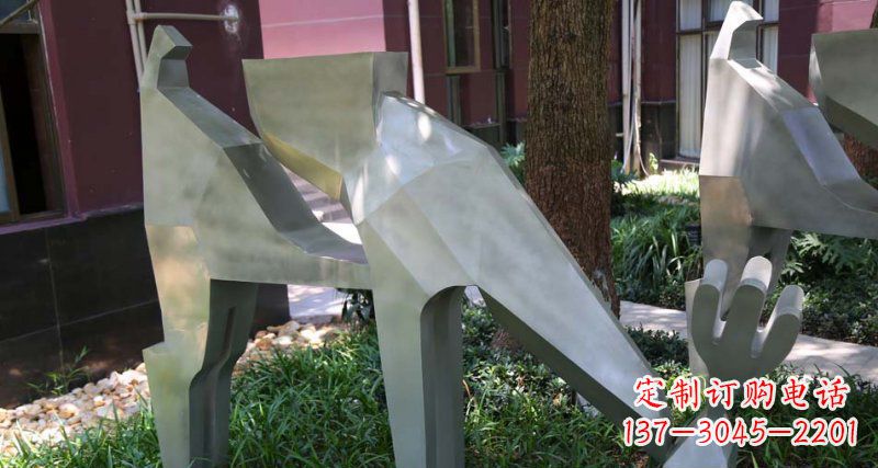 重庆精美的不锈钢梅花鹿雕塑