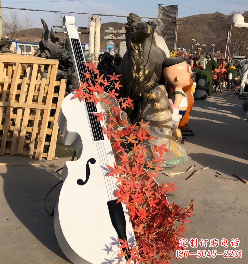 重庆不锈钢大提琴雕塑—精致的艺术精品