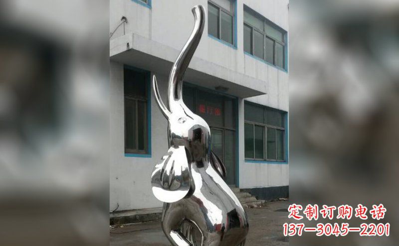 重庆精致的不锈钢大象雕塑
