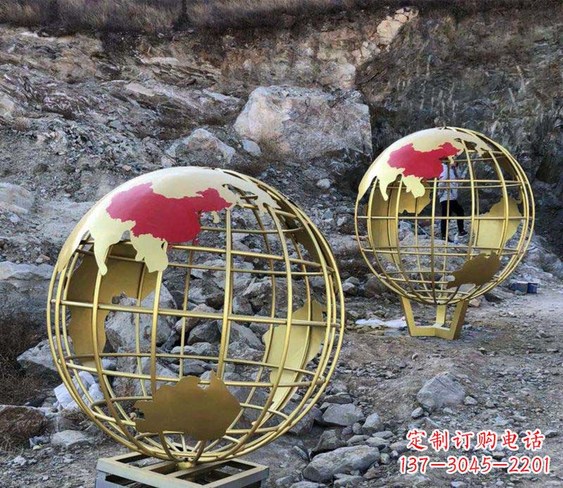 重庆不锈钢抽象地球雕塑