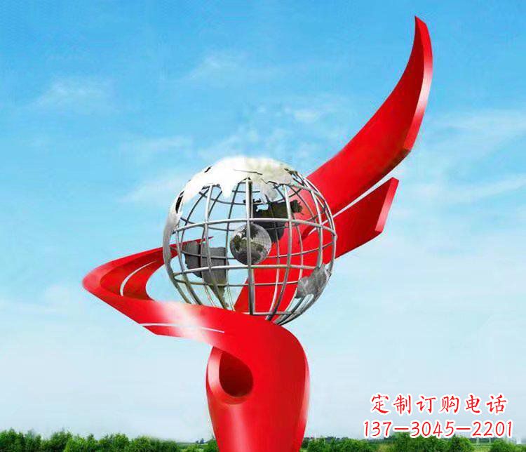 重庆不锈钢地球雕塑精美的艺术品