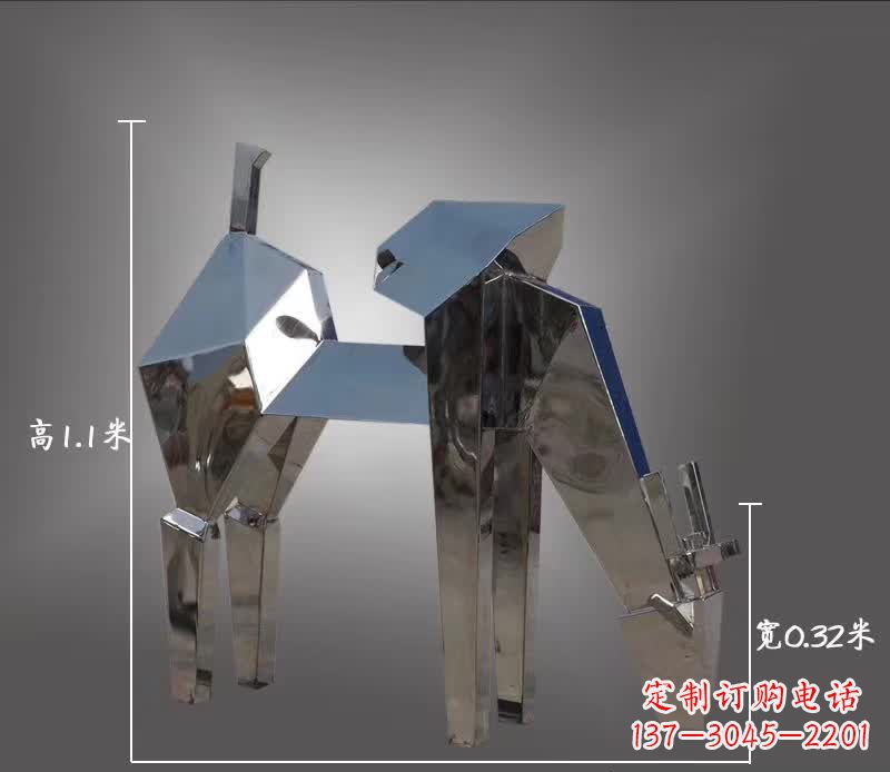 重庆不锈钢动物雕塑——鹿