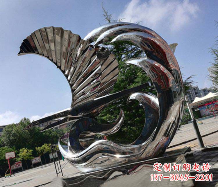 重庆不锈钢帆船雕塑象征海上生活的艺术精品