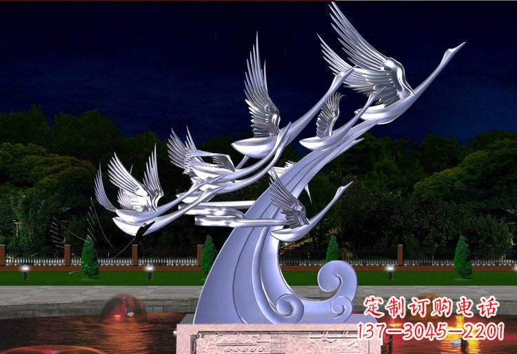 重庆不锈钢雕塑——以天鹅为灵感