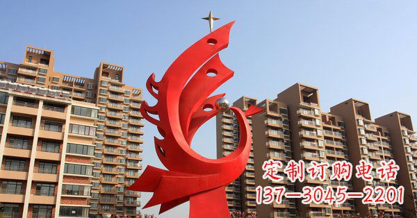 重庆不锈钢抽象凤凰小区雕塑