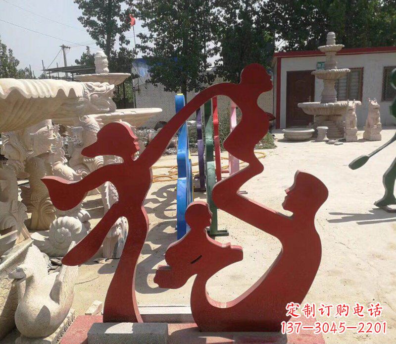 重庆不锈钢福字雕塑