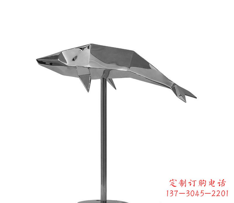 重庆不锈钢海豚雕塑