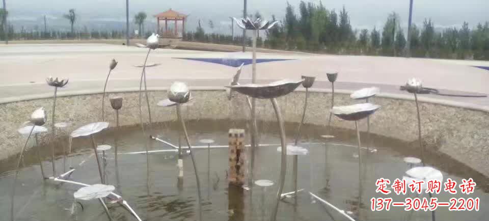 重庆精美不锈钢荷花雕塑