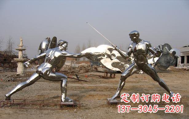 重庆不锈钢雕刻的运动员雕塑